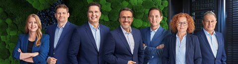 Kampagnenmotiv zum LEW Green Data Center mit den Vertriebskollegen der LEW Telnet| LEW Green Data Center